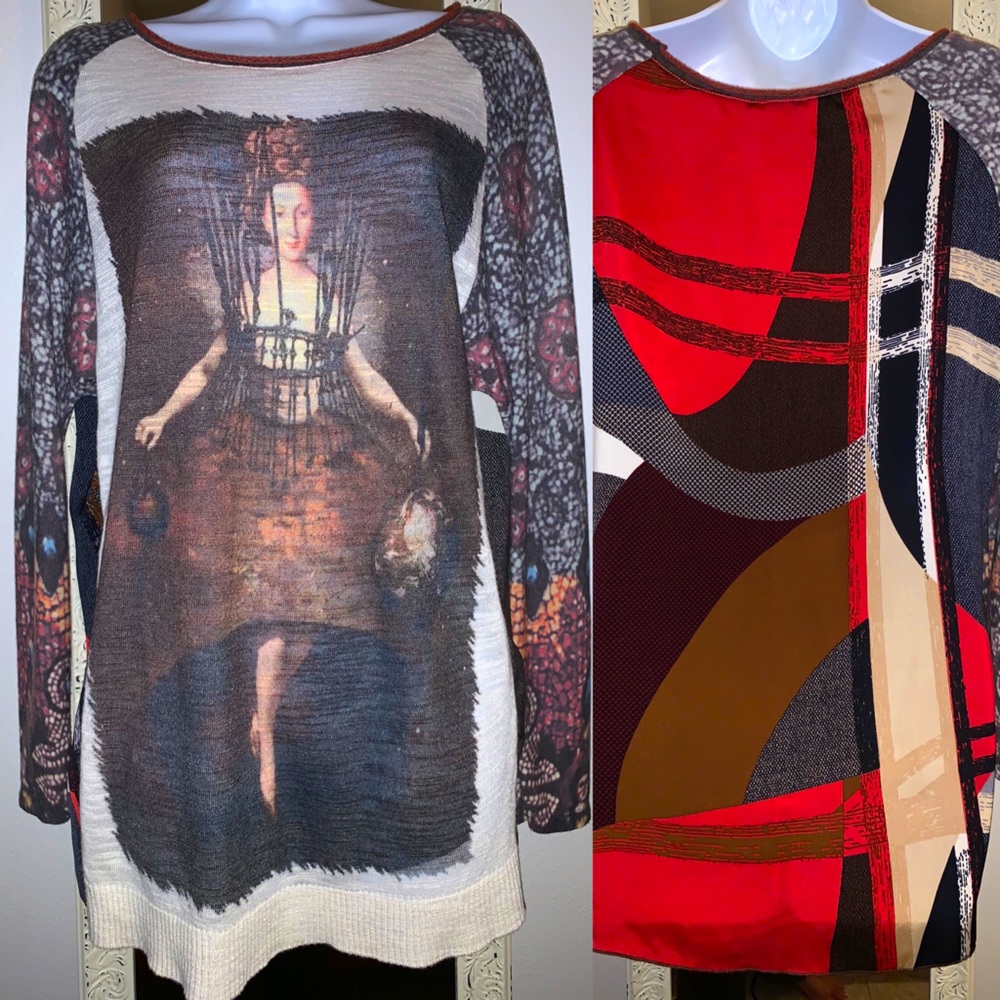 Vintage renaissance painting long sleeve top